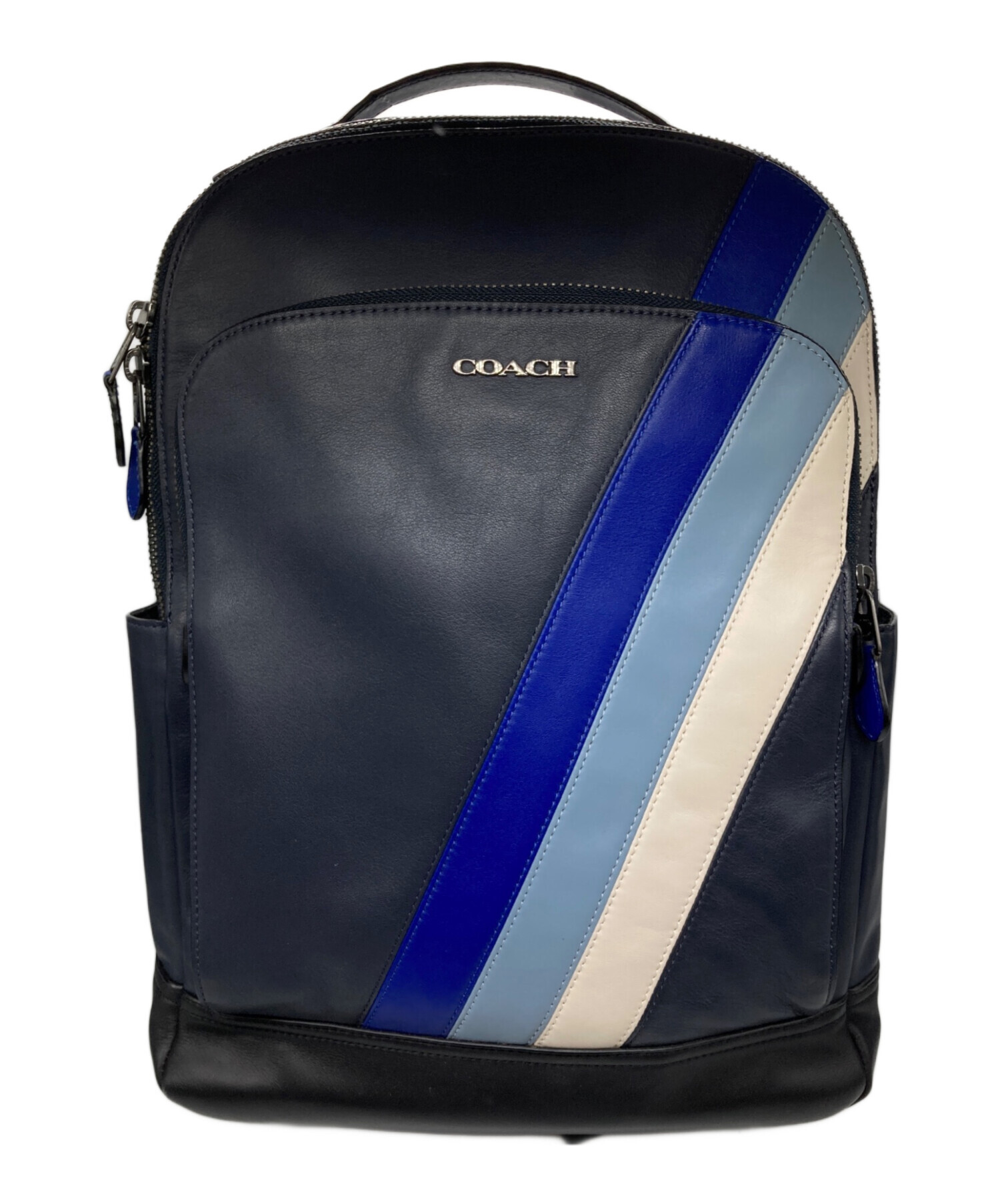 コーチ COACH ダイアグナルストライプ グラハム　中古品 中古・古着通販】COACH (コーチ) ダイアグナルストライプグラハム