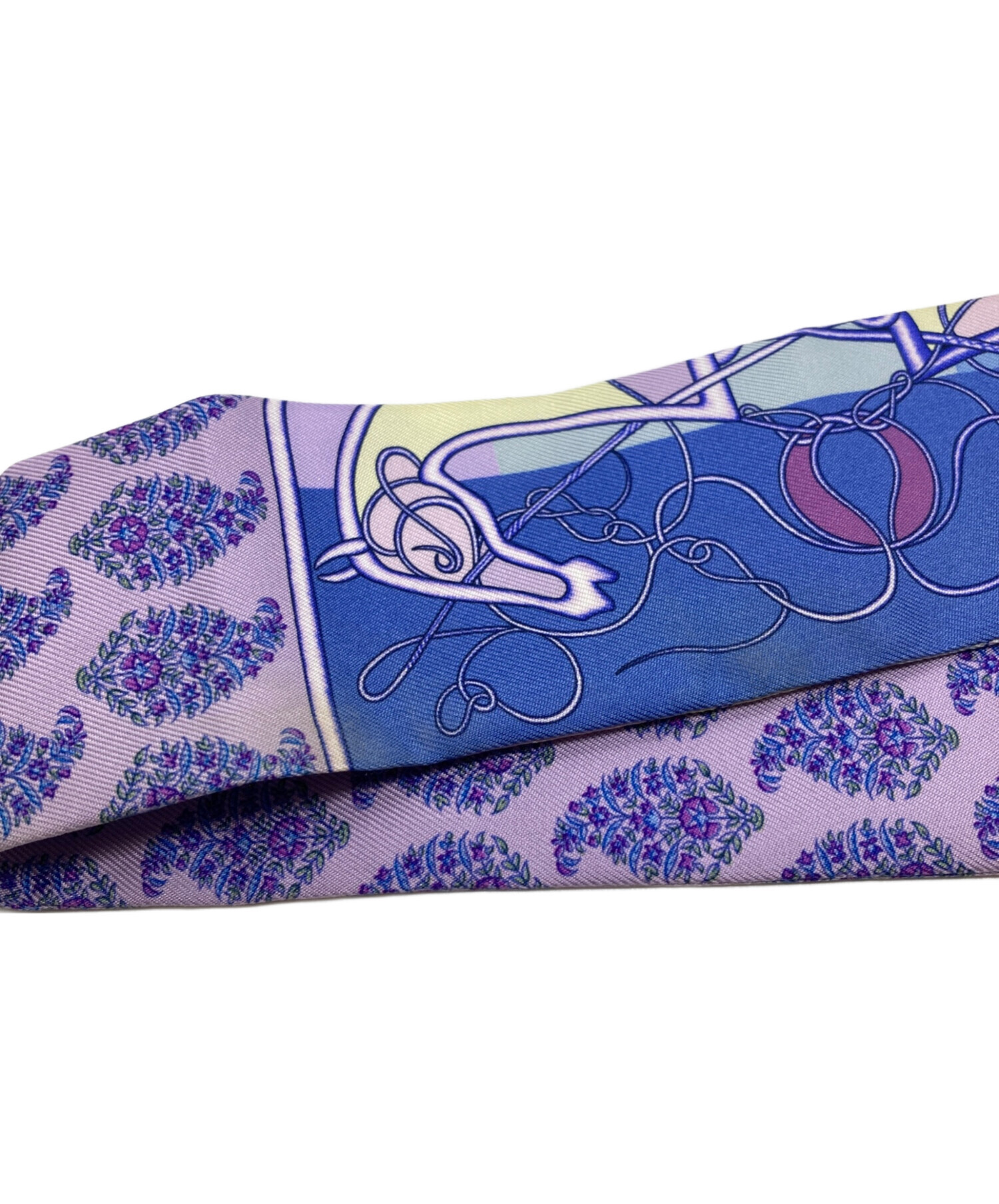 HERMES Hermès Scarf Blue Lavender HERMES Hermès Scarf Blue Lavender