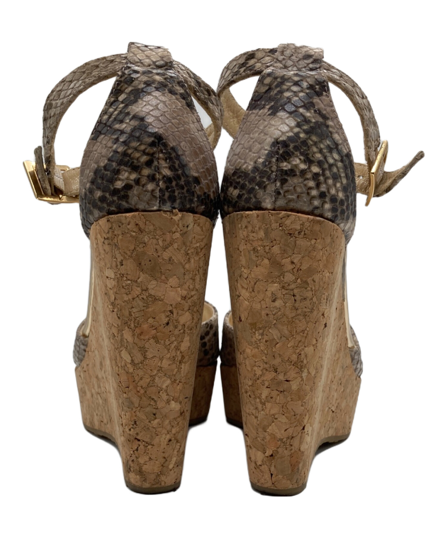 ジミーチュウ　サンダル　ミュール　ヒール　ストラップ　ベージュ　23cm 中古・古着通販】JIMMY CHOO (ジミーチュウ) ストラップサンダル