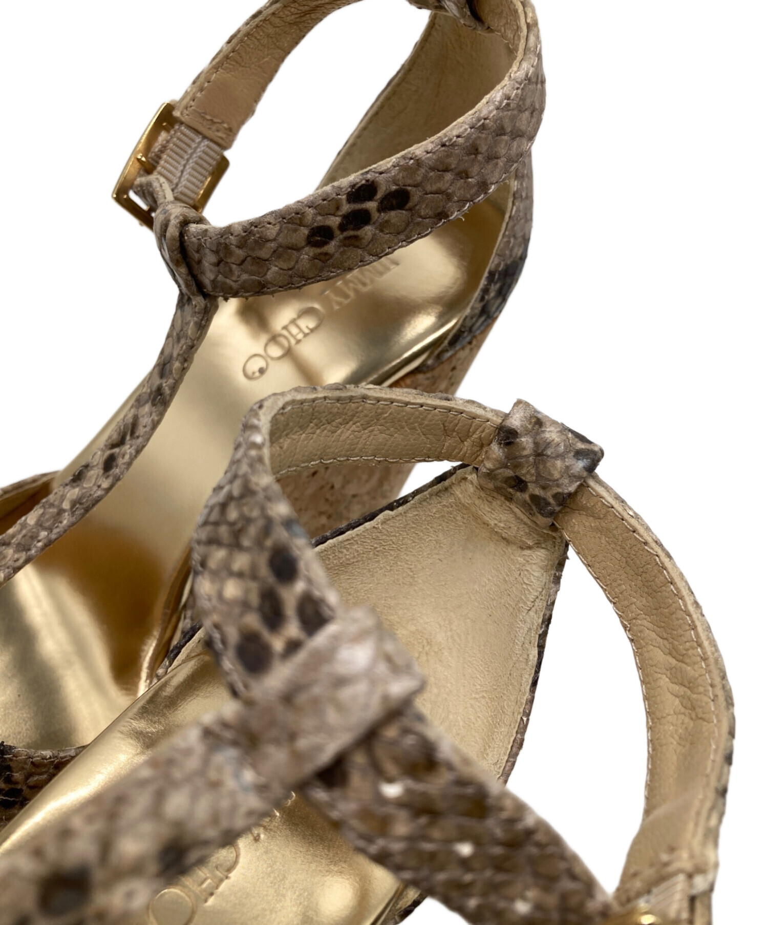 中古・古着通販】JIMMY CHOO (ジミーチュウ) ストラップサンダル