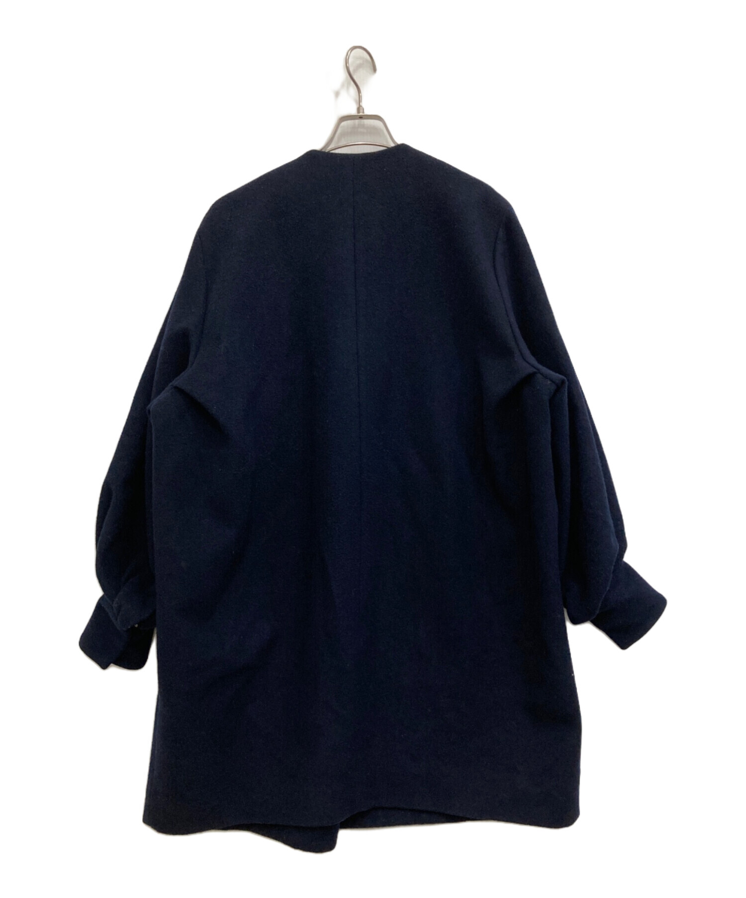 中古・古着通販】yori (ヨリ) ダブルパフスリーブコート ネイビー