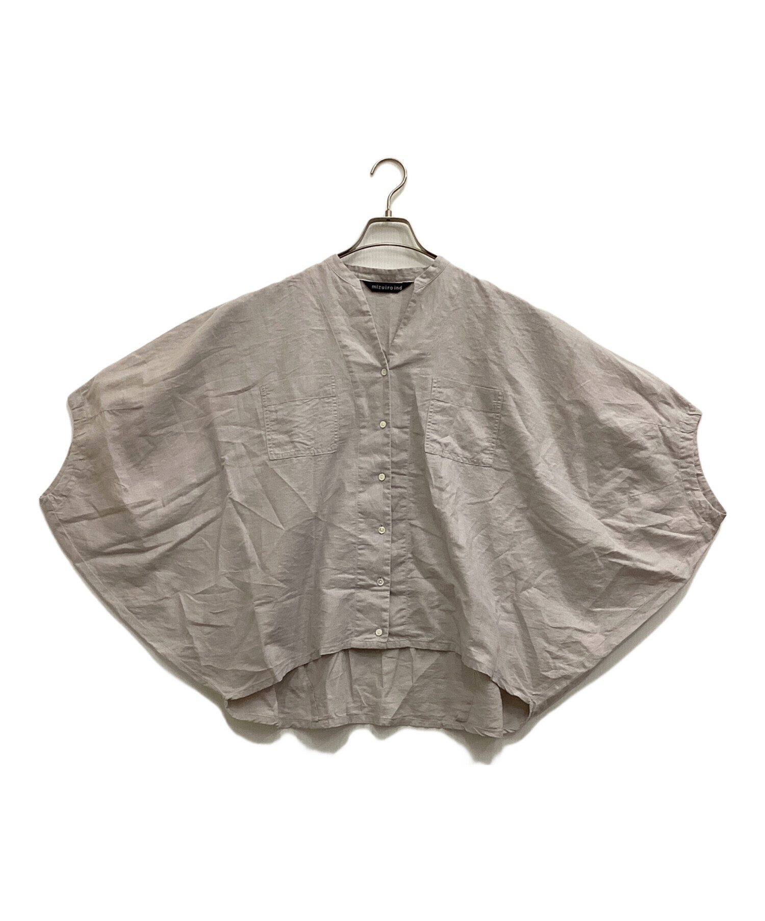 中古・古着通販】mizuiro-ind (ミズイロインド) リネン混ブラウス 