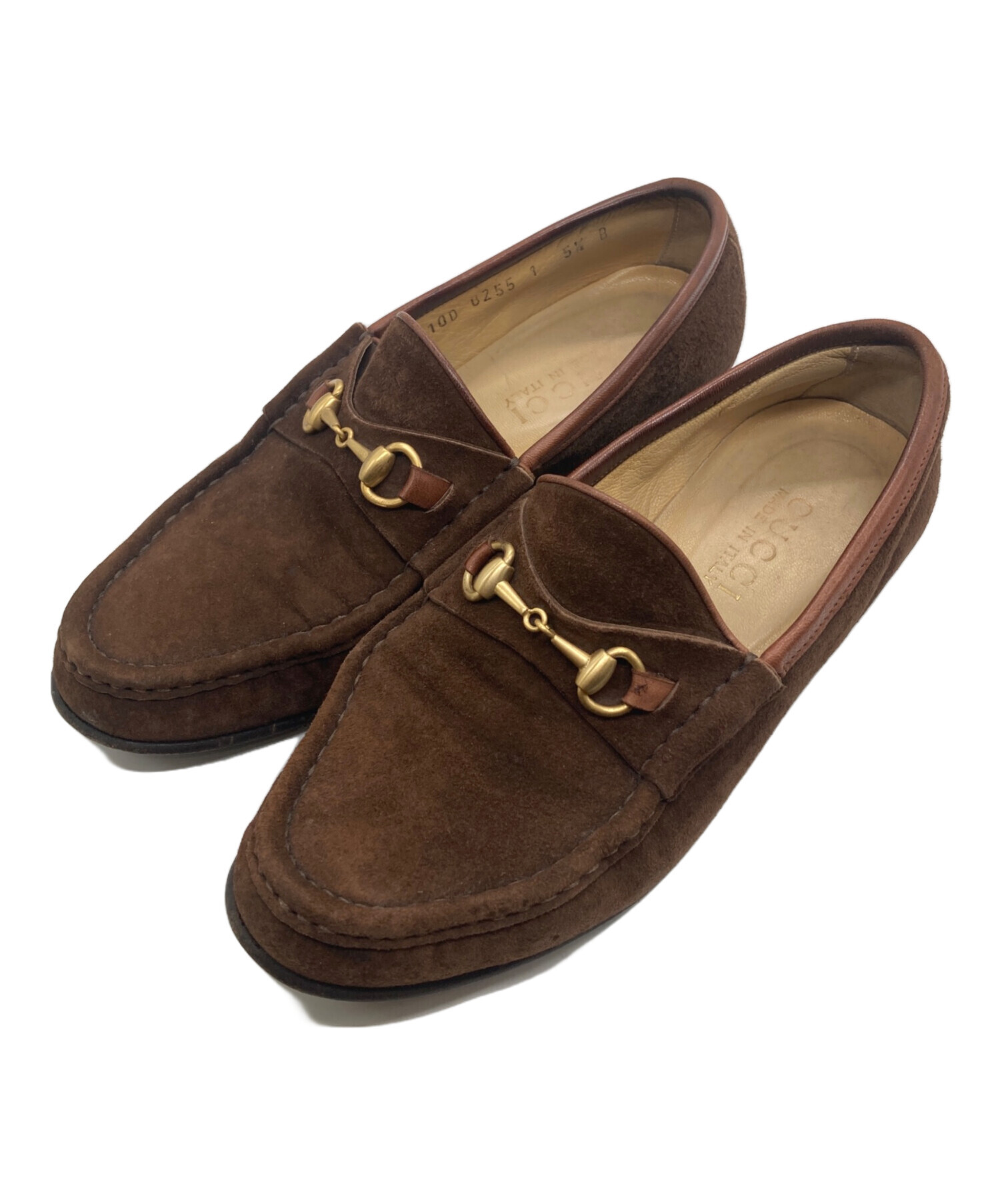 中古・古着通販】GUCCI (グッチ) ビットローファー ブラウン サイズ:5