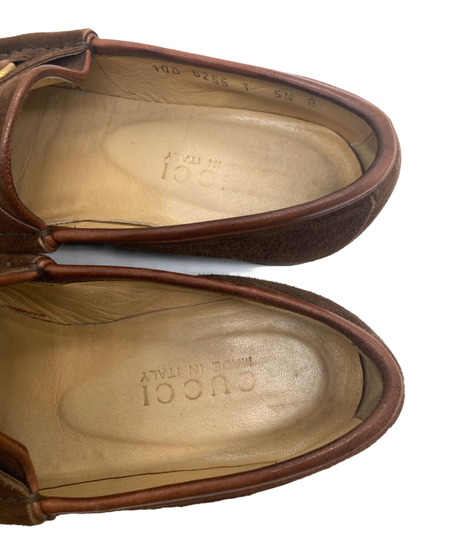 中古・古着通販】GUCCI (グッチ) ビットローファー ブラウン サイズ:5