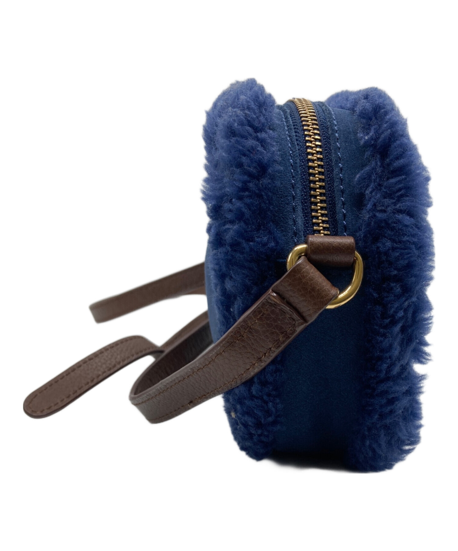 中古・古着通販】UGG (アグ) ムートンショルダーバッグ ネイビー