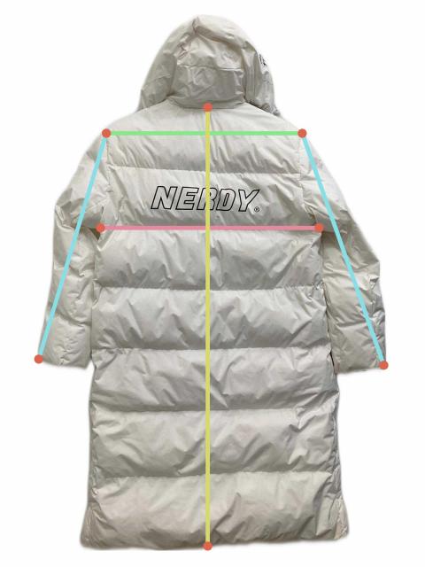 NERDY フード付きロングパディングコート ノルディ ベンチコート 特別スポーツ - NERDY フード付きロングパディングコート ノルディ