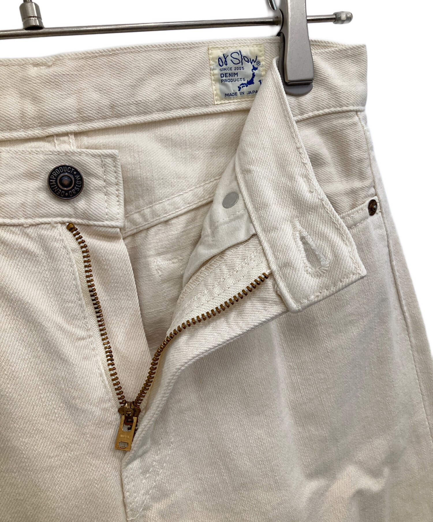中古・古着通販】orSlow (オアスロウ) 107スリムジーンズ アイボリー 