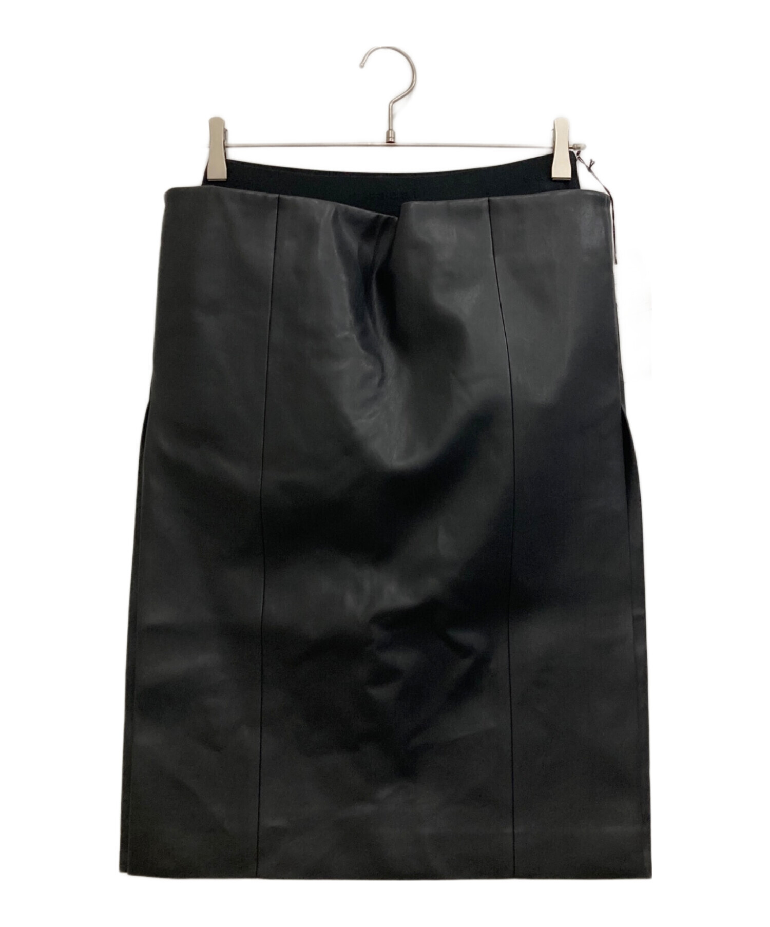 中古・古着通販】sacai (サカイ) FAUX LEATHER SKIRT ブラック サイズ