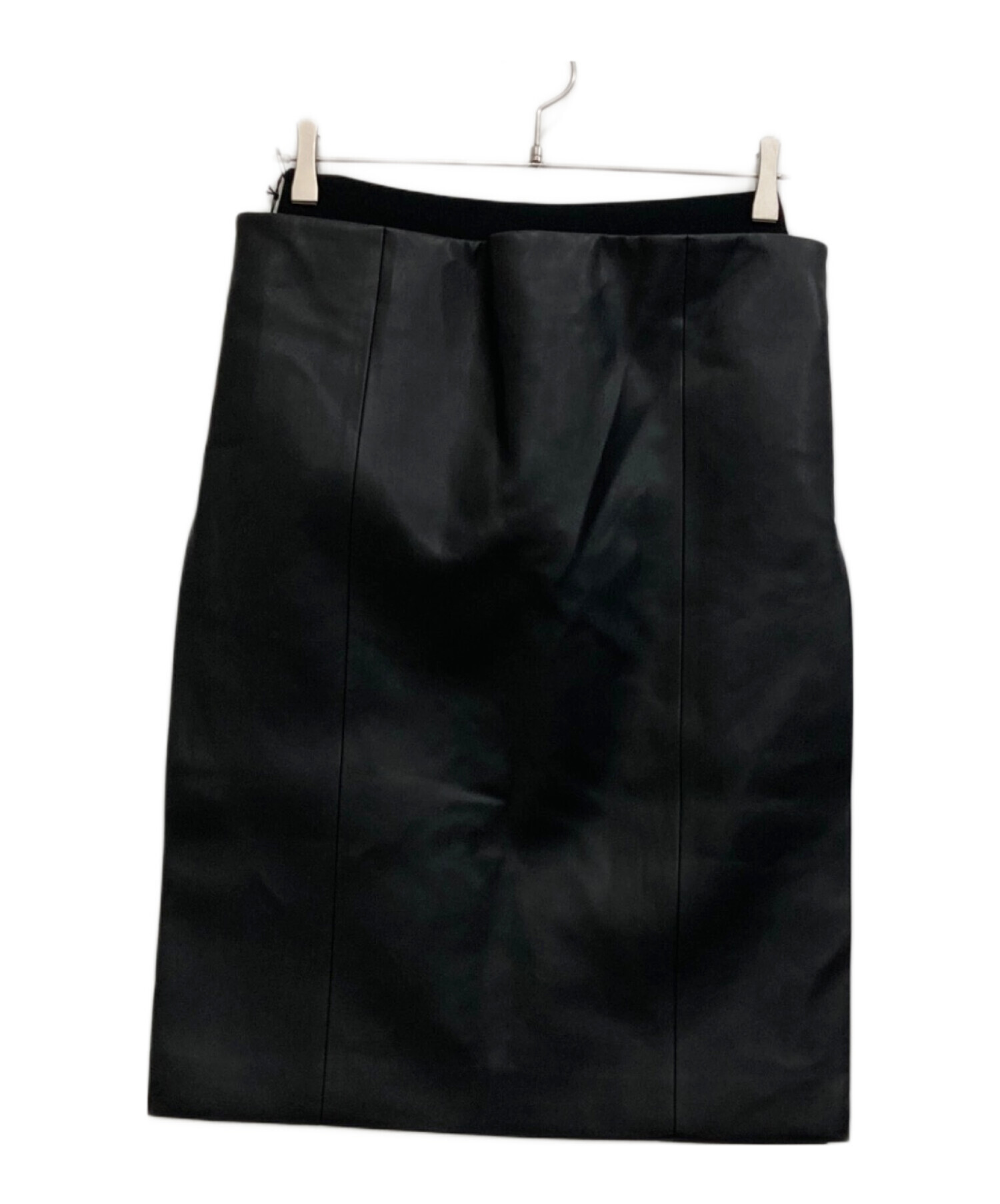 中古・古着通販】sacai (サカイ) FAUX LEATHER SKIRT ブラック サイズ  
