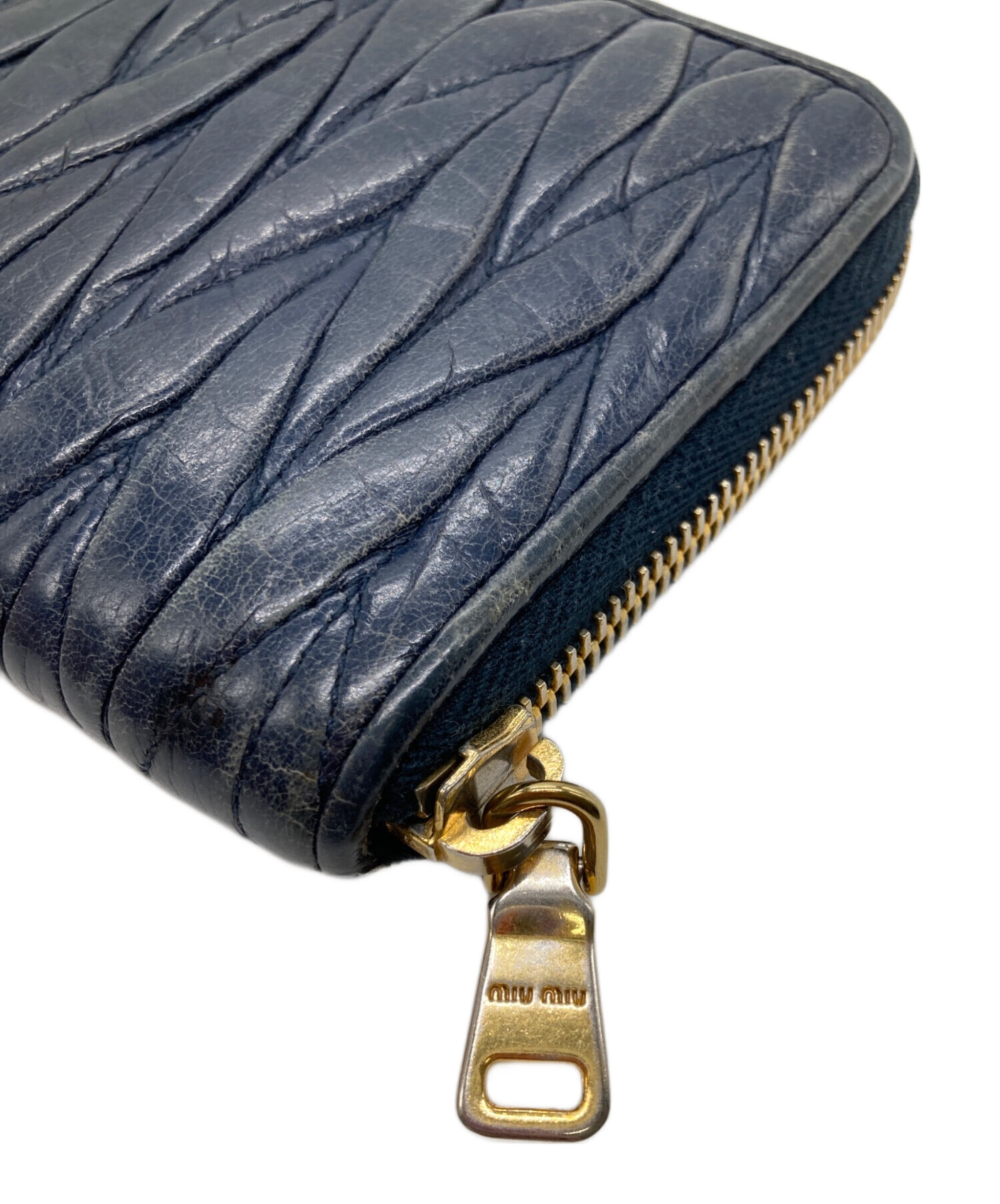 中古・古着通販】MIU MIU (ミュウミュウ) 長財布 ネイビー｜ブランド 