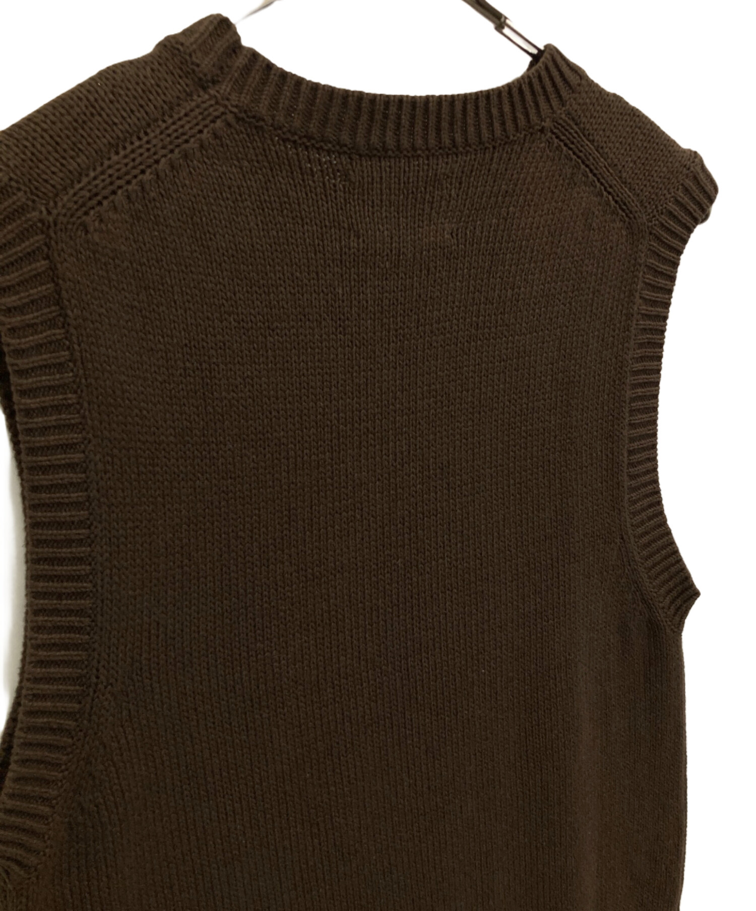 MHL. ニットベスト ブラウン MHL.(エムエイチエル) / FELTED WOOL