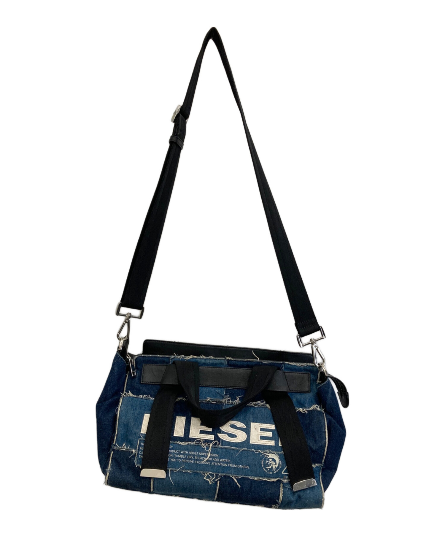 中古・古着通販】DIESEL (ディーゼル) 2WAYデニムパッチワークバッグ 