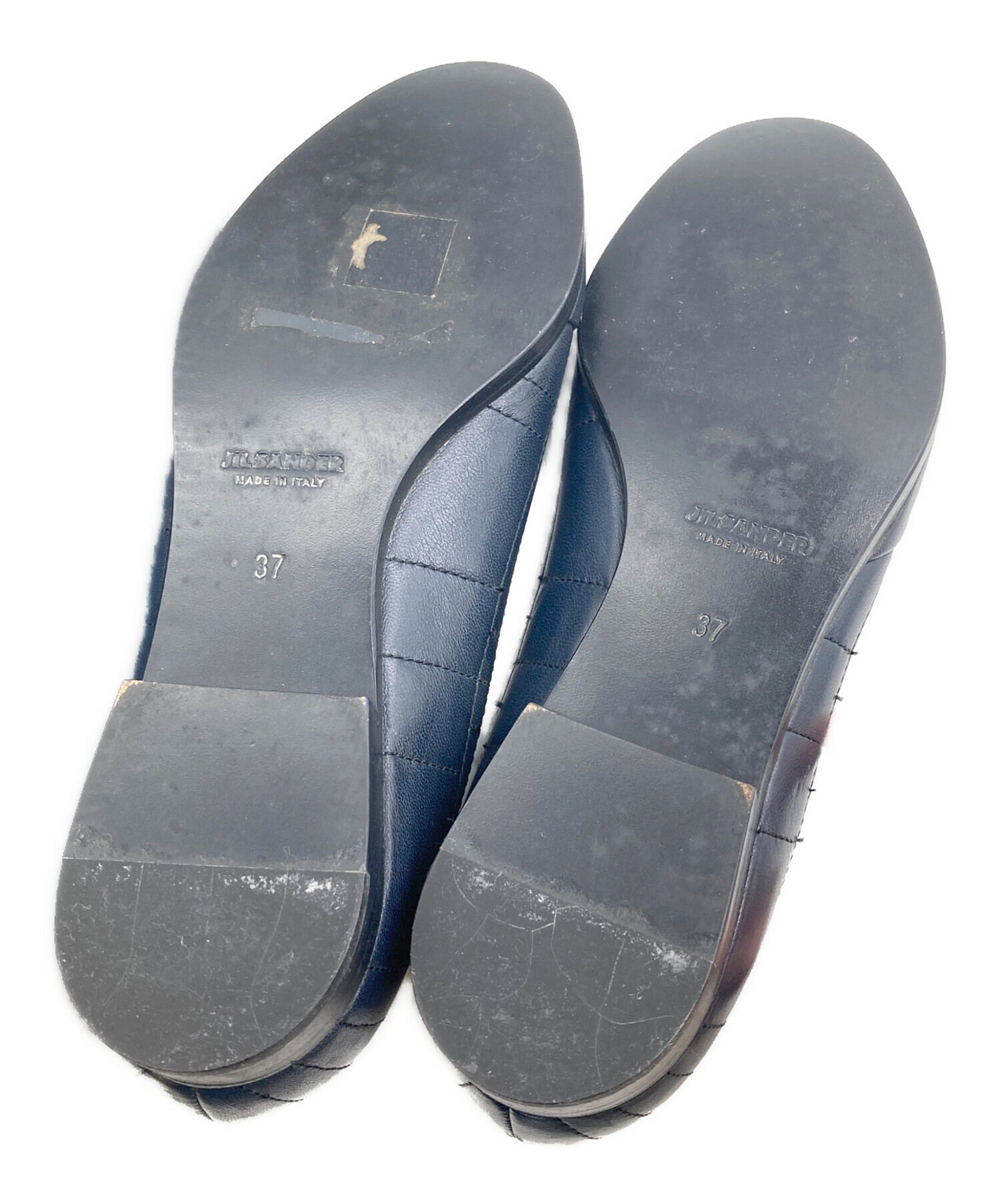 中古・古着通販】JIL SANDER (ジルサンダー) レザーフラットパンプス 