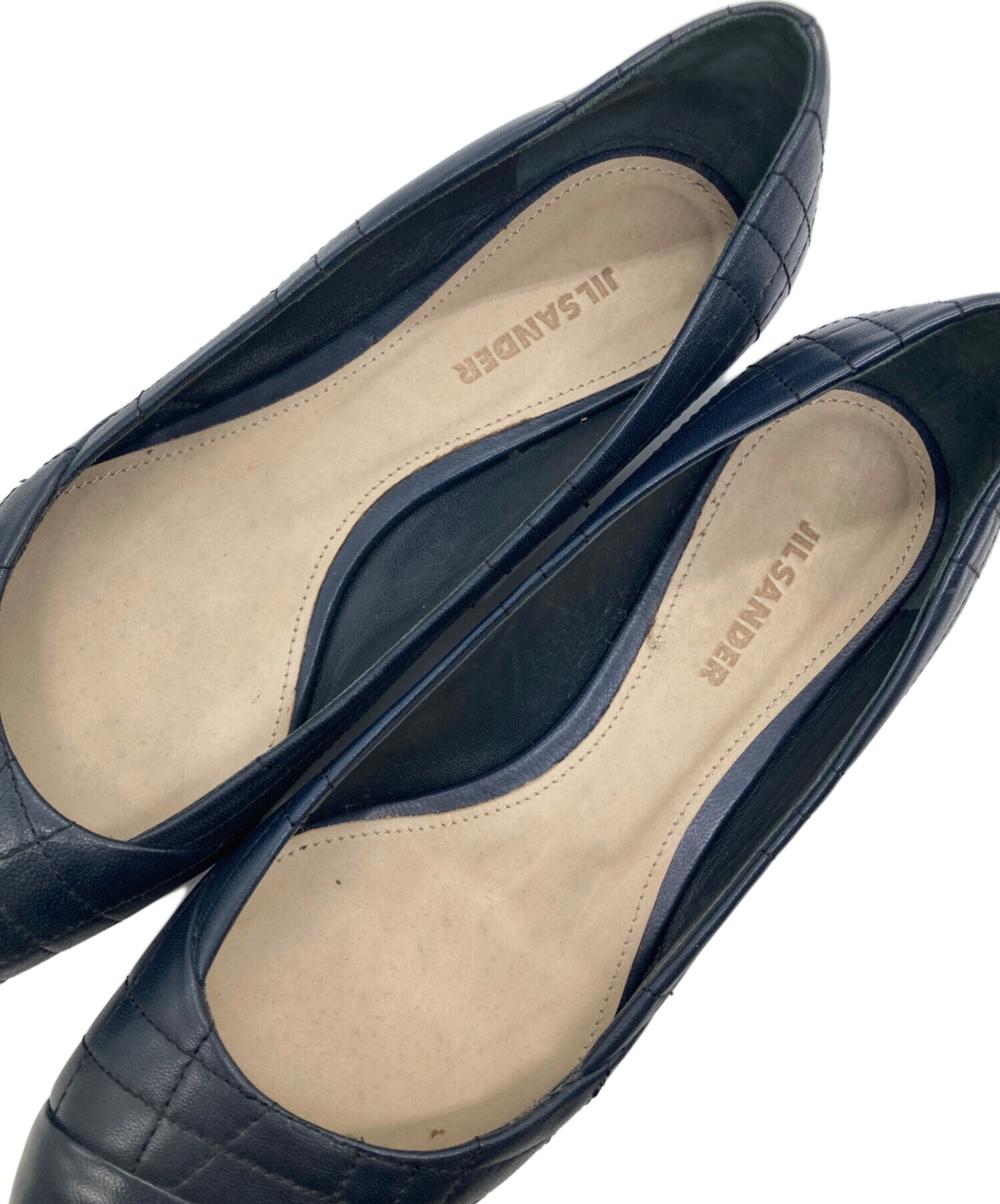 中古・古着通販】JIL SANDER (ジルサンダー) レザーフラットパンプス 