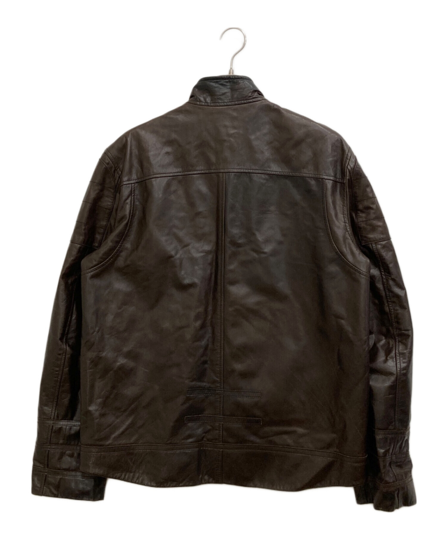 【AlX ARMANI EXCHANGE】ダークブラウン レザージャケット アルマーニ エクスチェンジ レザージャケット AlX ARMANI EXCHANGE