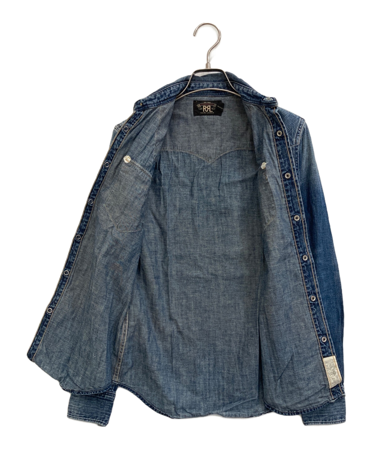 中古・古着通販】RRL (ダブルアールエル) ウエスタンデニムシャツ