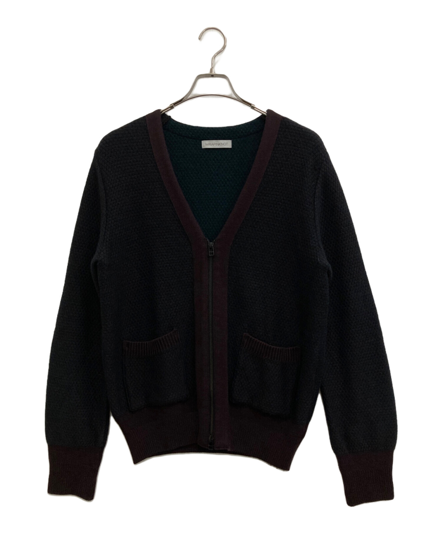 中古・古着通販】WRAPINKNOT (ラッピンノット) カシミヤ混ジップ 