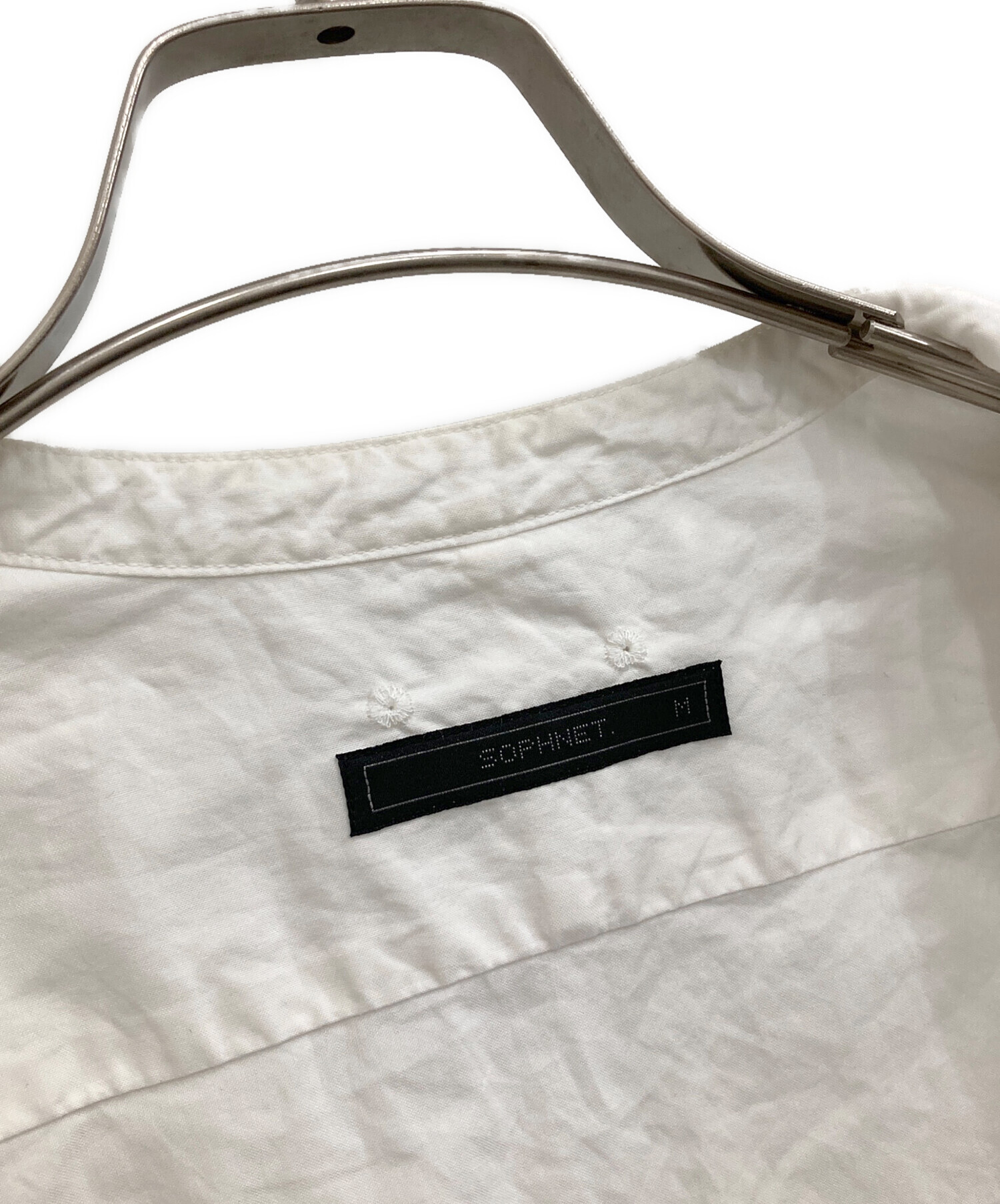 中古・古着通販】SOPHNET. (ソフネット) ノーカラーシャツ ホワイト