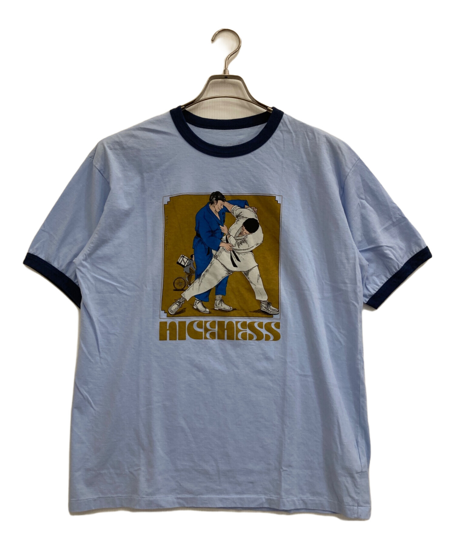 中古・古着通販】NICENESS (ナイスネス) 柔道リンガーTee スカイブルー
