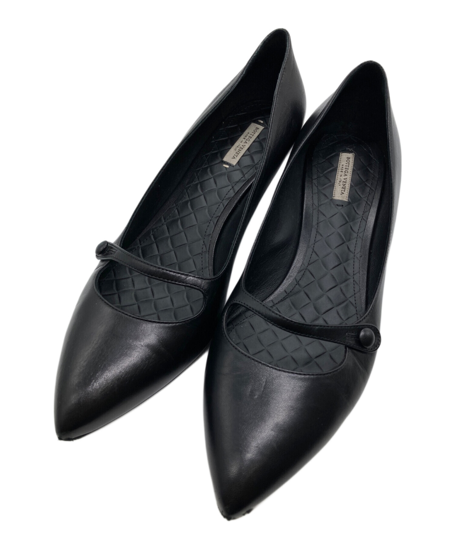 中古・古着通販】BOTTEGA VENETA (ボッテガベネタ) レザーパンプス 