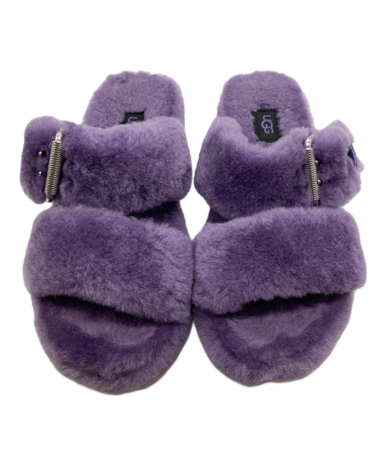 【希少サイズ未使用・美品】UGG ファーサンダル　パープル 中古・古着通販】UGG (アグ) ファーサンダル パープル サイズ:USA6