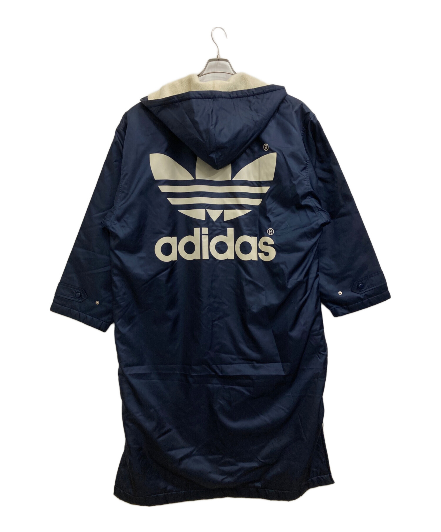 中古・古着通販】adidas (アディダス) ベンチコート ネイビー サイズ:L
