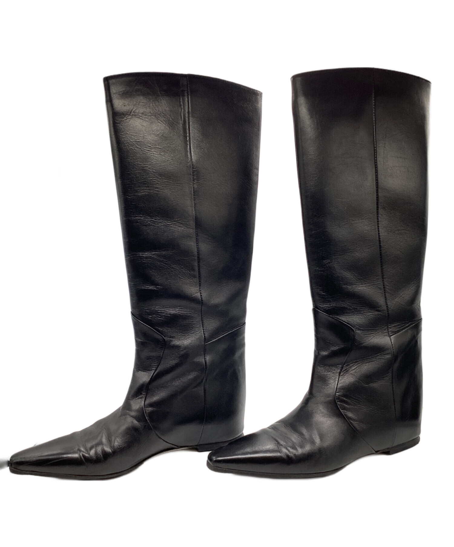 【CORSO ROMA 9/コルソローマノーヴェ】ロングブーツ　ブラック CORSO ROMA，9（コルソローマ）の「【CORSO ROMA 9/コルソローマ