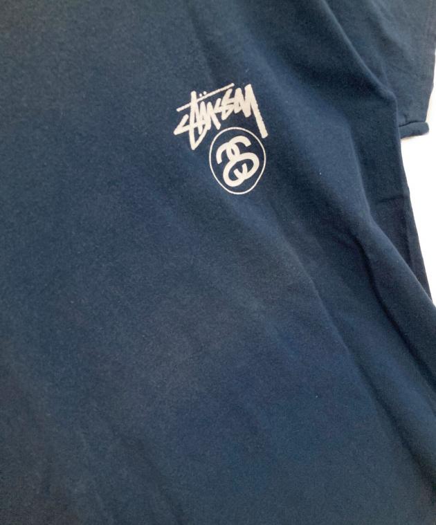 Stussy ダークネイビー Tシャツ　M 中古・古着通販】stussy (ステューシー) ロゴTシャツ ネイビー サイズ