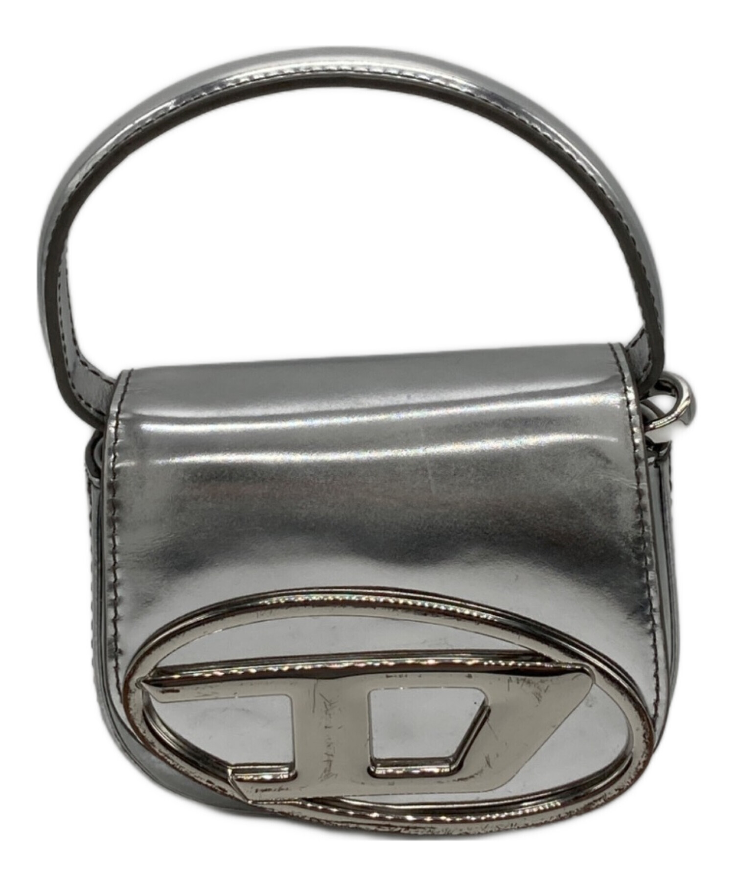 DIESEL シルバーショルダーバッグ 中古・古着通販】DIESEL (ディーゼル) ショルダーバッグ シルバー