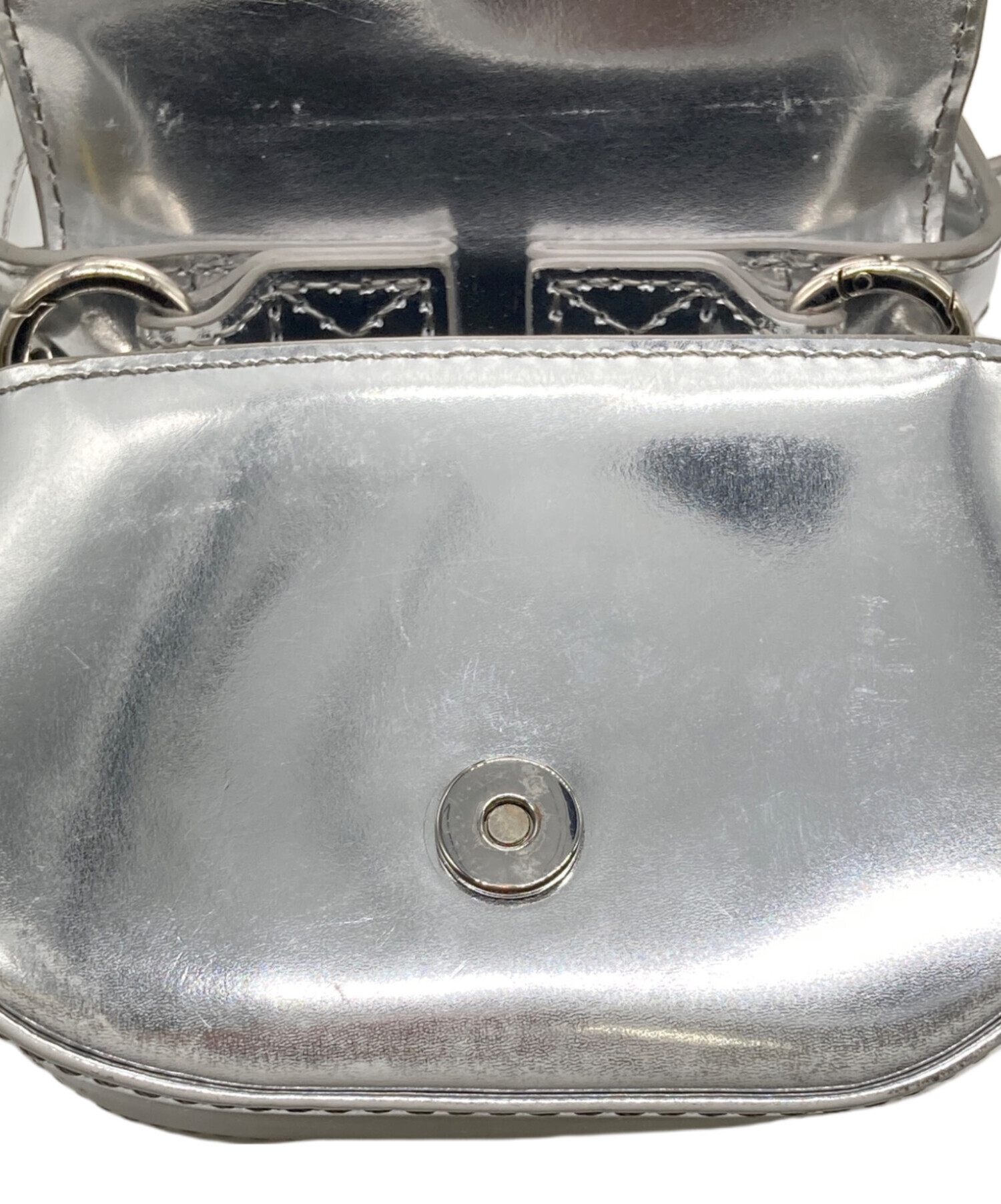 DIESEL シルバーショルダーバッグ 中古・古着通販】DIESEL (ディーゼル) ショルダーバッグ シルバー