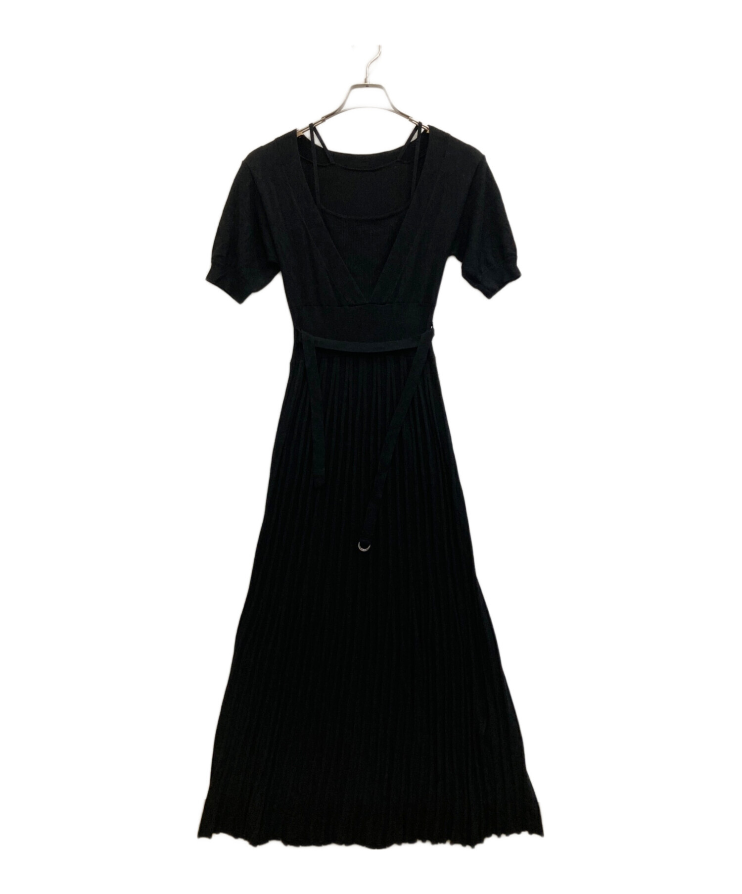 中古・古着通販】dazzlin (ダズリン) ニットワンピース ブラック 