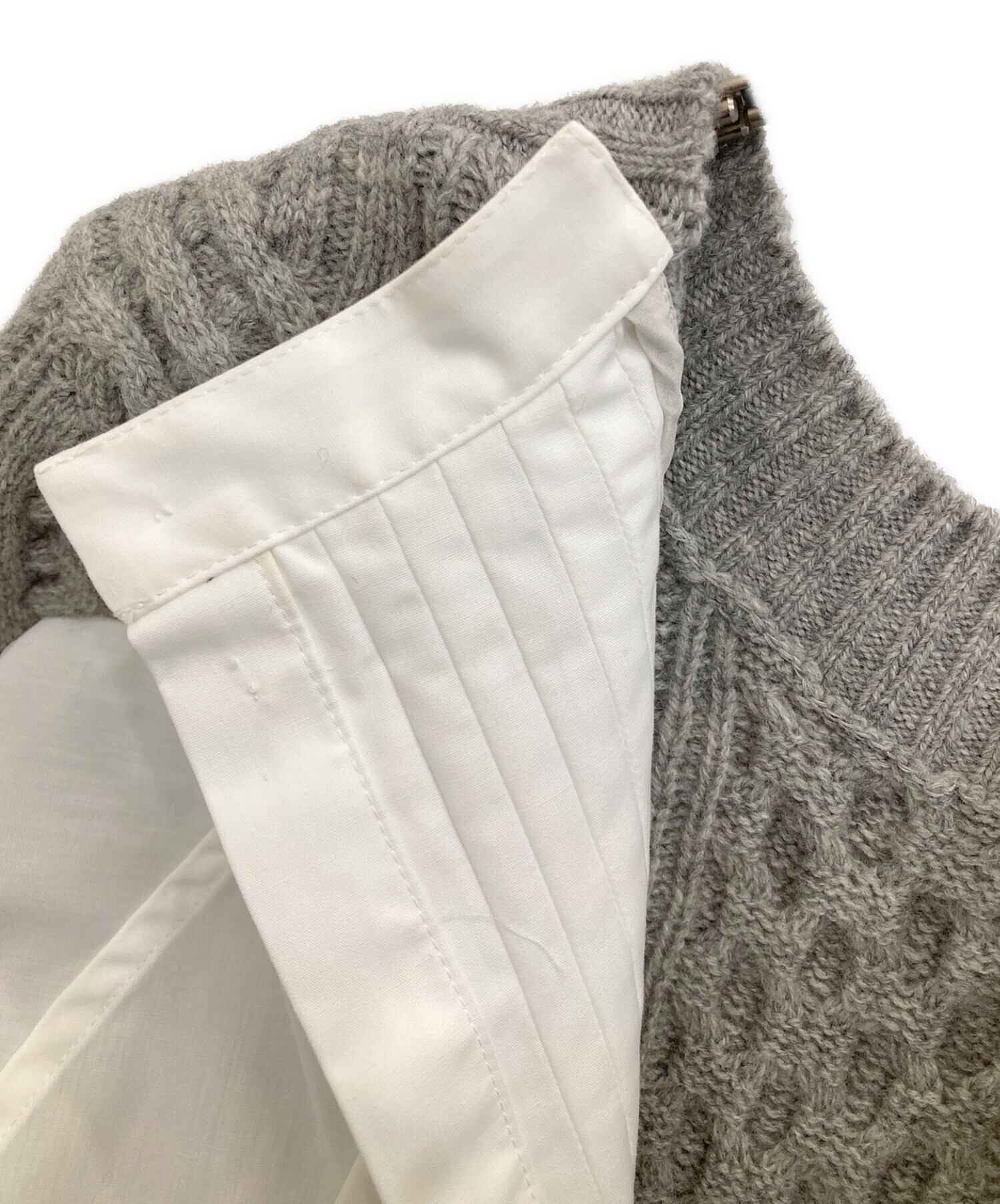 中古・古着通販】sacai (サカイ) ウールニット グレー サイズ:1