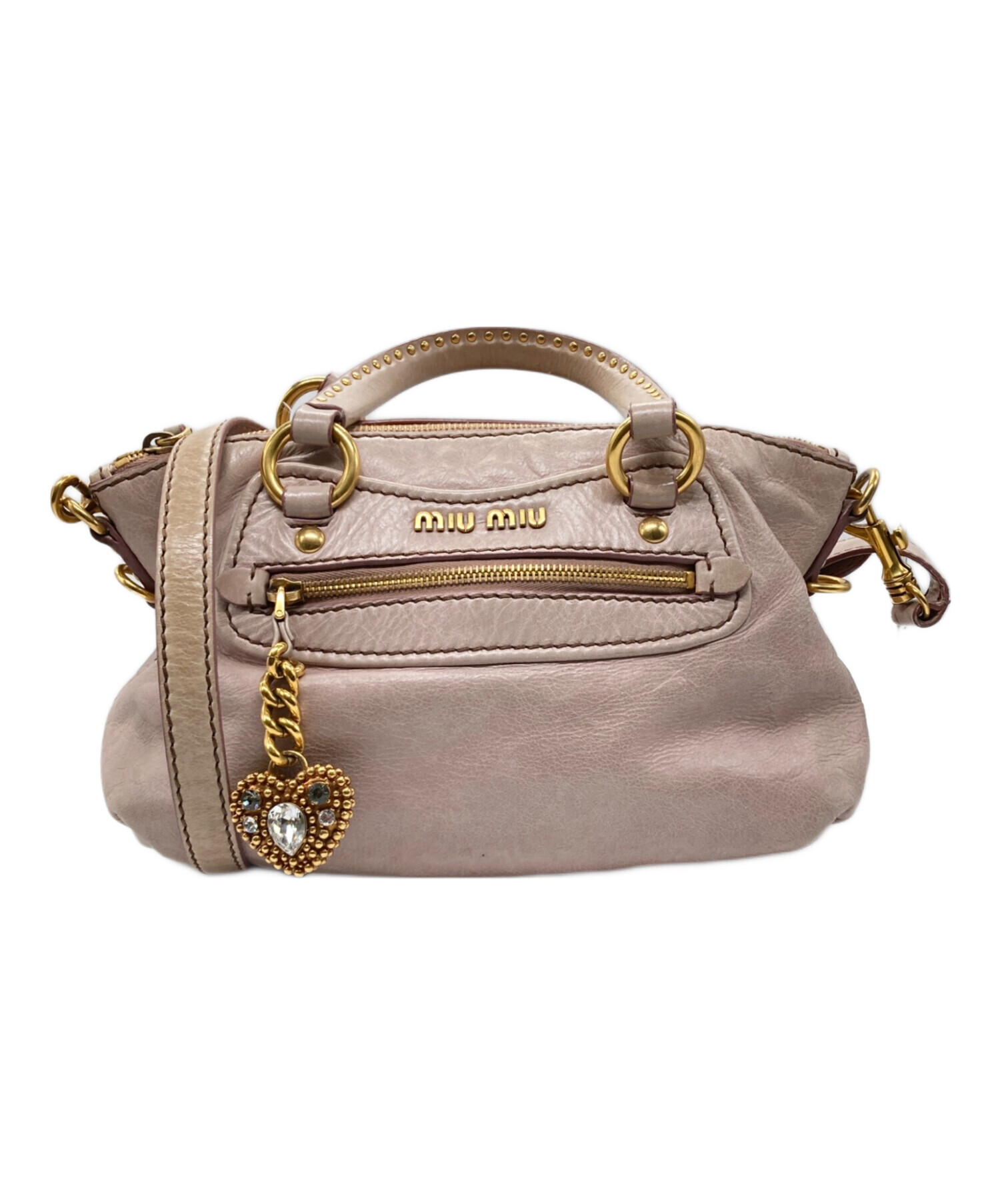 中古・古着通販】MIU MIU (ミュウミュウ) ハートチャーム2WAYバッグ