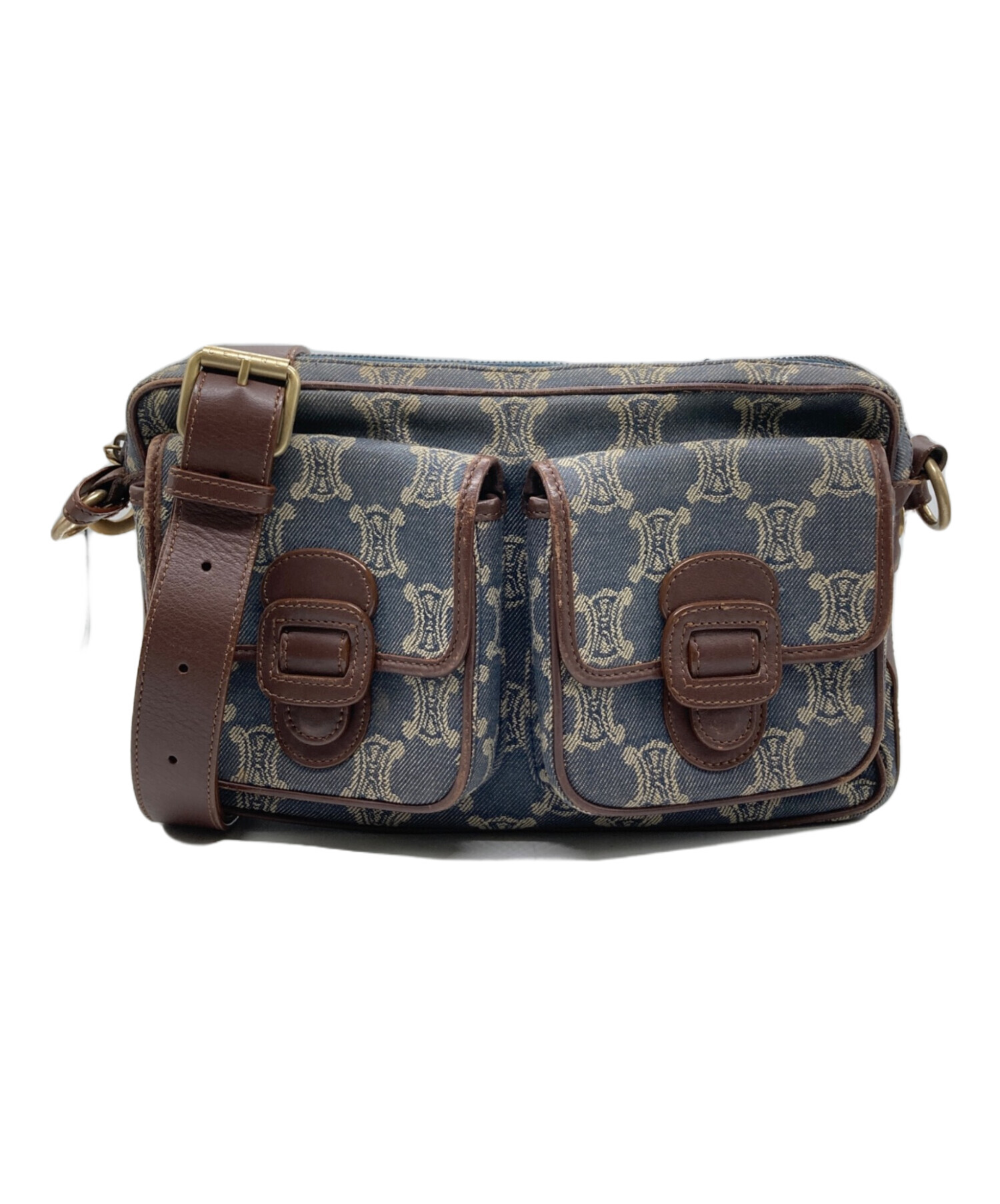 中古・古着通販】CELINE (セリーヌ) マカダムデニムショルダーバッグ