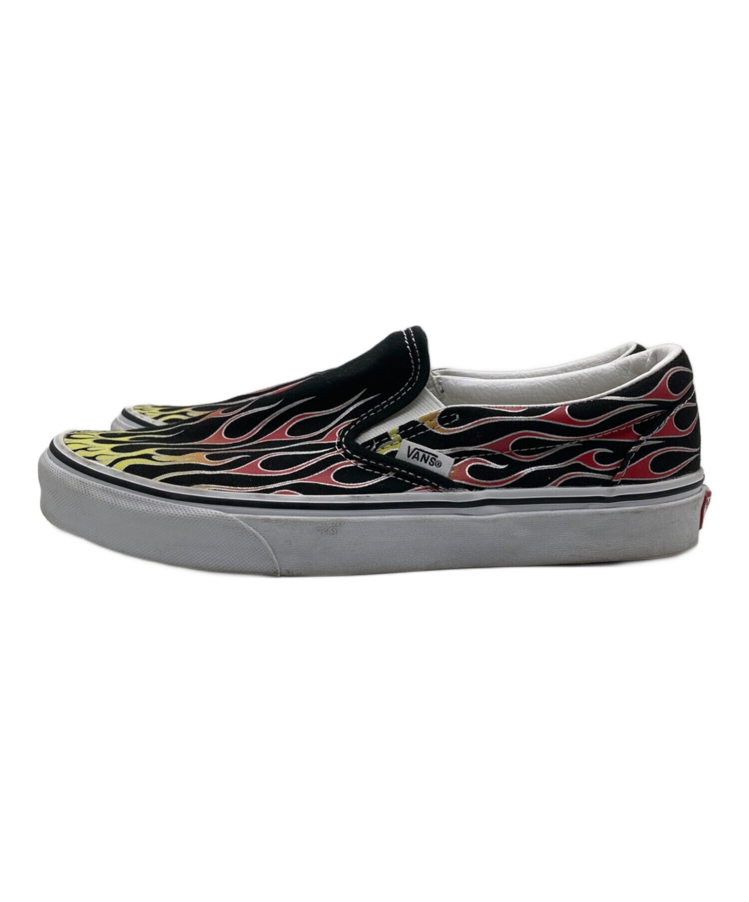 中古・古着通販】VANS (バンズ) ファイヤ-フレイムスリッポン ブラック