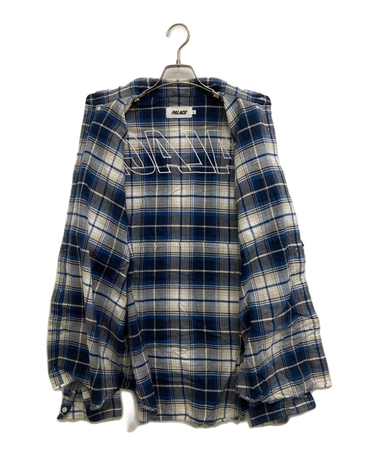 中古・古着通販】PALACE (パレス) チェックシャツ ブルー サイズ:L