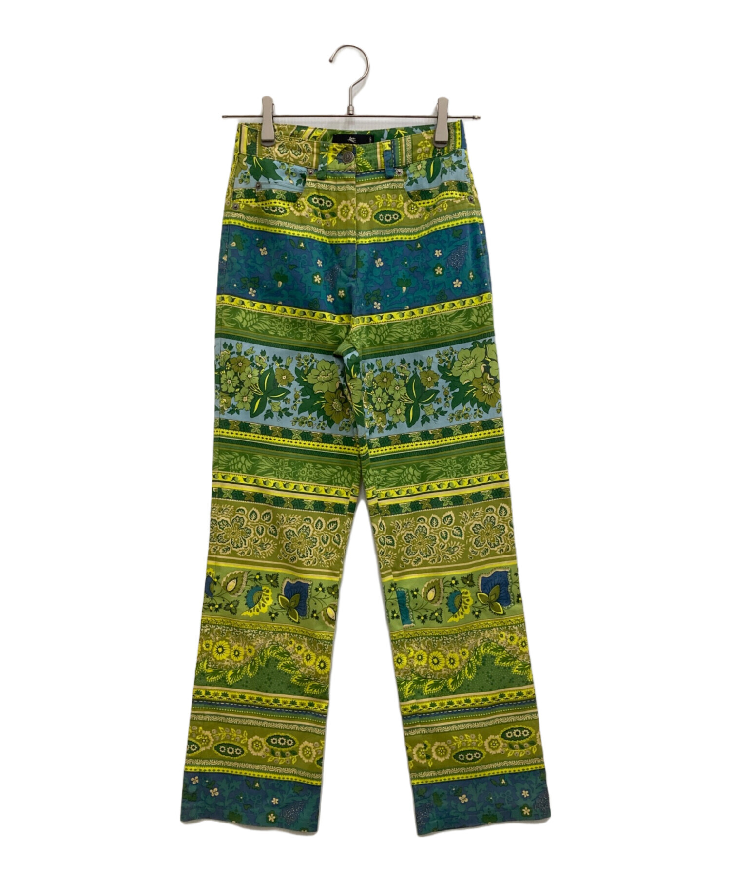 中古・古着通販】ETRO (エトロ) 総柄パンツ グリーン サイズ:40