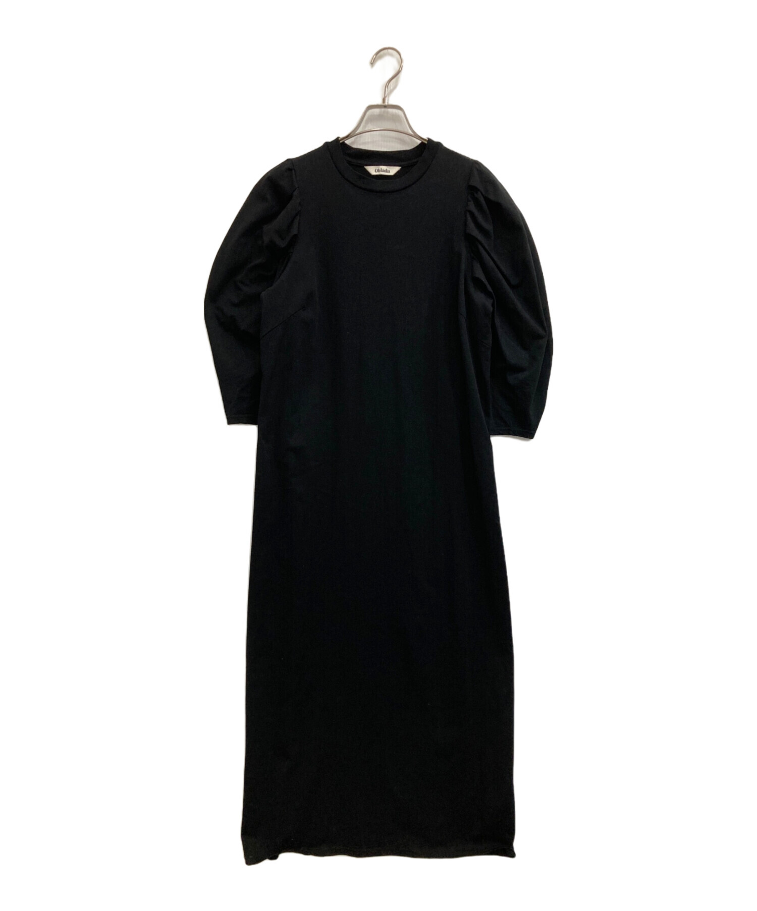 oblada SHIRRING DRESS ワンピース ブラック 中古・古着通販】oblada (オブラダ) シャーリングワンピース ブラック