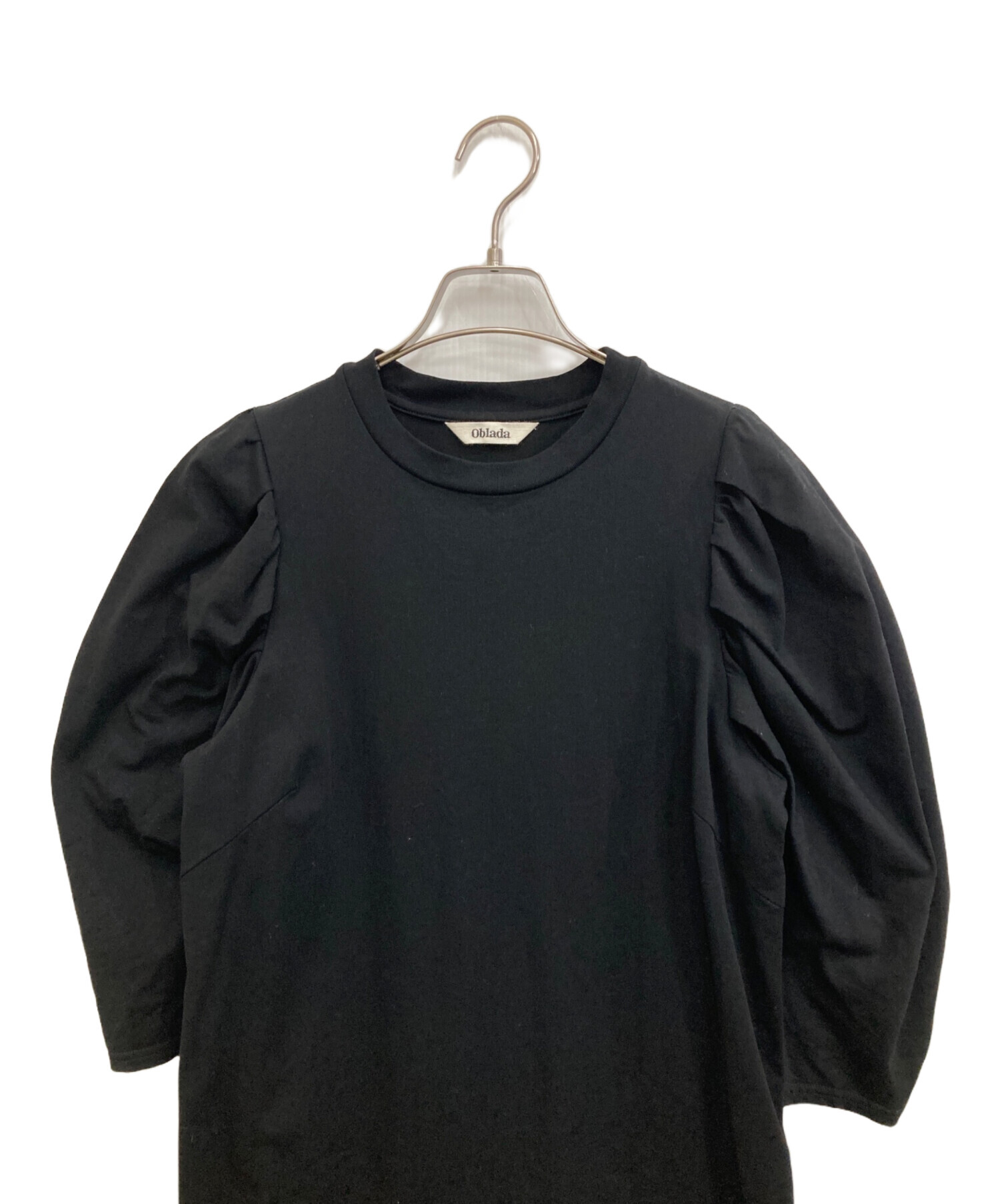 oblada SHIRRING DRESS ワンピース ブラック 中古・古着通販】oblada (オブラダ) シャーリングワンピース ブラック