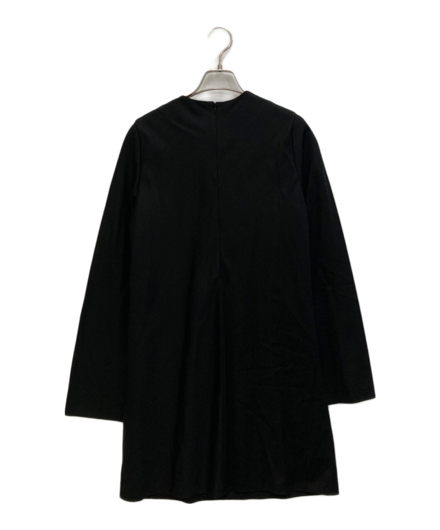 中古・古着通販】LOEFF (ロエフ) W ギャバ ミニ ワンピース ブラック