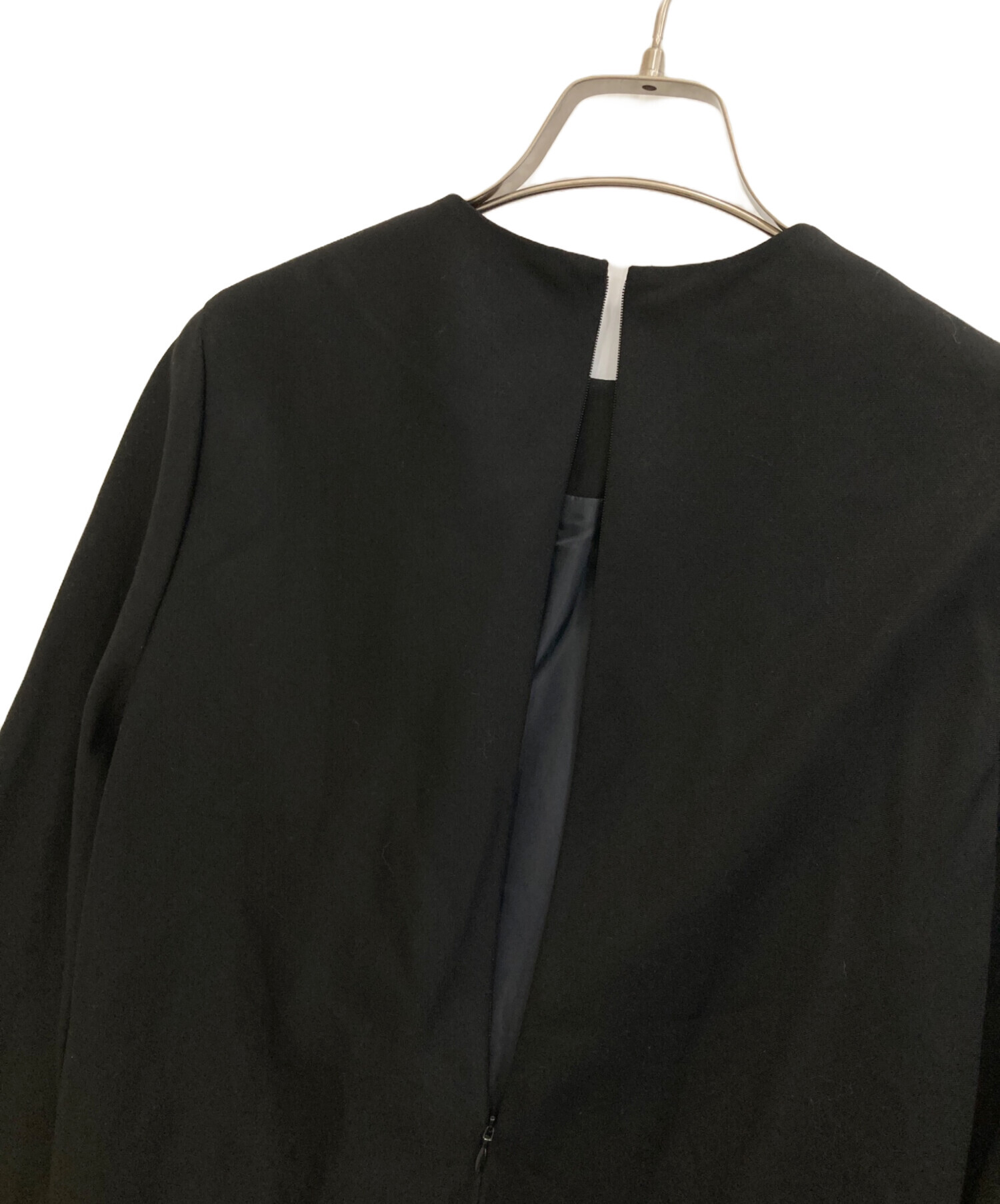 中古・古着通販】LOEFF (ロエフ) W ギャバ ミニ ワンピース ブラック