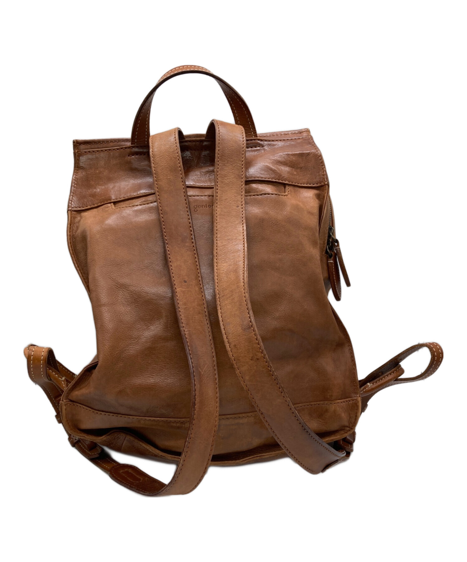 美品　genten ブラウンレザーリュック 楽天市場】【BF期間限定 最大p42倍&3年保証＋ケアセット付＋α】 genten