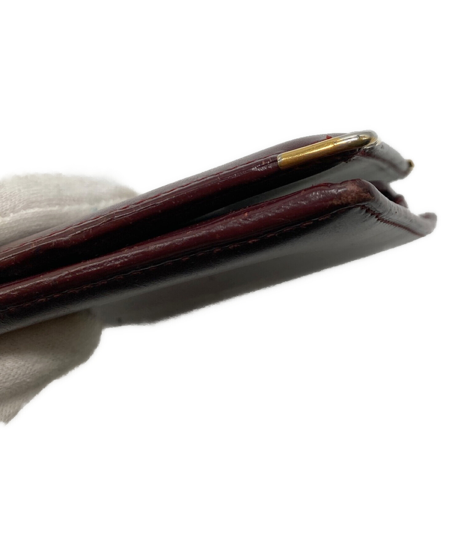 中古・古着通販】Cartier (カルティエ) 2つ折り財布 レッド｜ブランド 