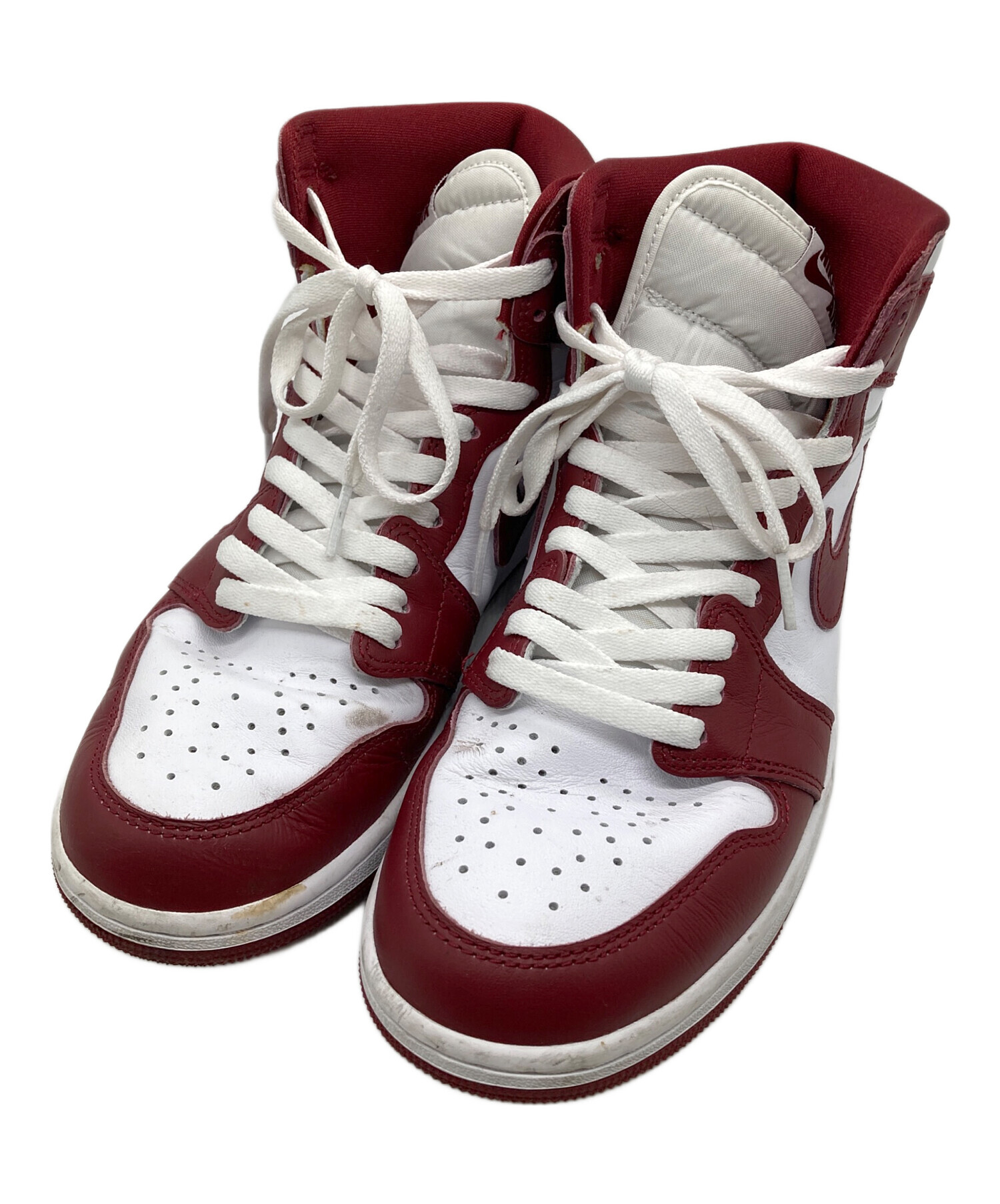 NIKE AIR JORDAN 1 RETRO HIGH レッド/ホワイト 27 中古・古着通販】NIKE (ナイキ) AIR JORDAN 1 RETRO HIGH OG ARTISANAL
