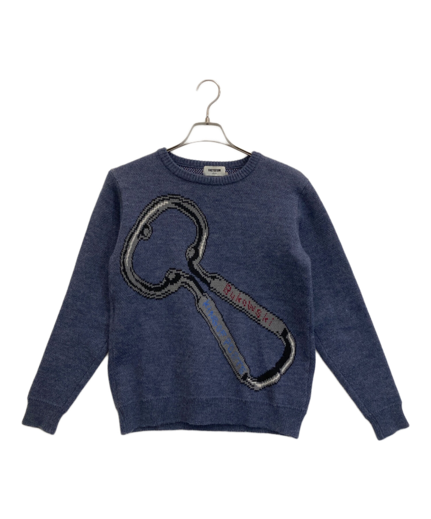 中古・古着通販】FACTOTUM (ファクトタム) ウールニット ネイビー