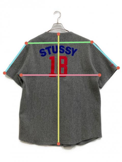 【入手困難!!】STUSSY ベースボールシャツ チェック ゆるだぼ 中古・古着通販】stussy (ステューシー) ウールベースボールシャツ