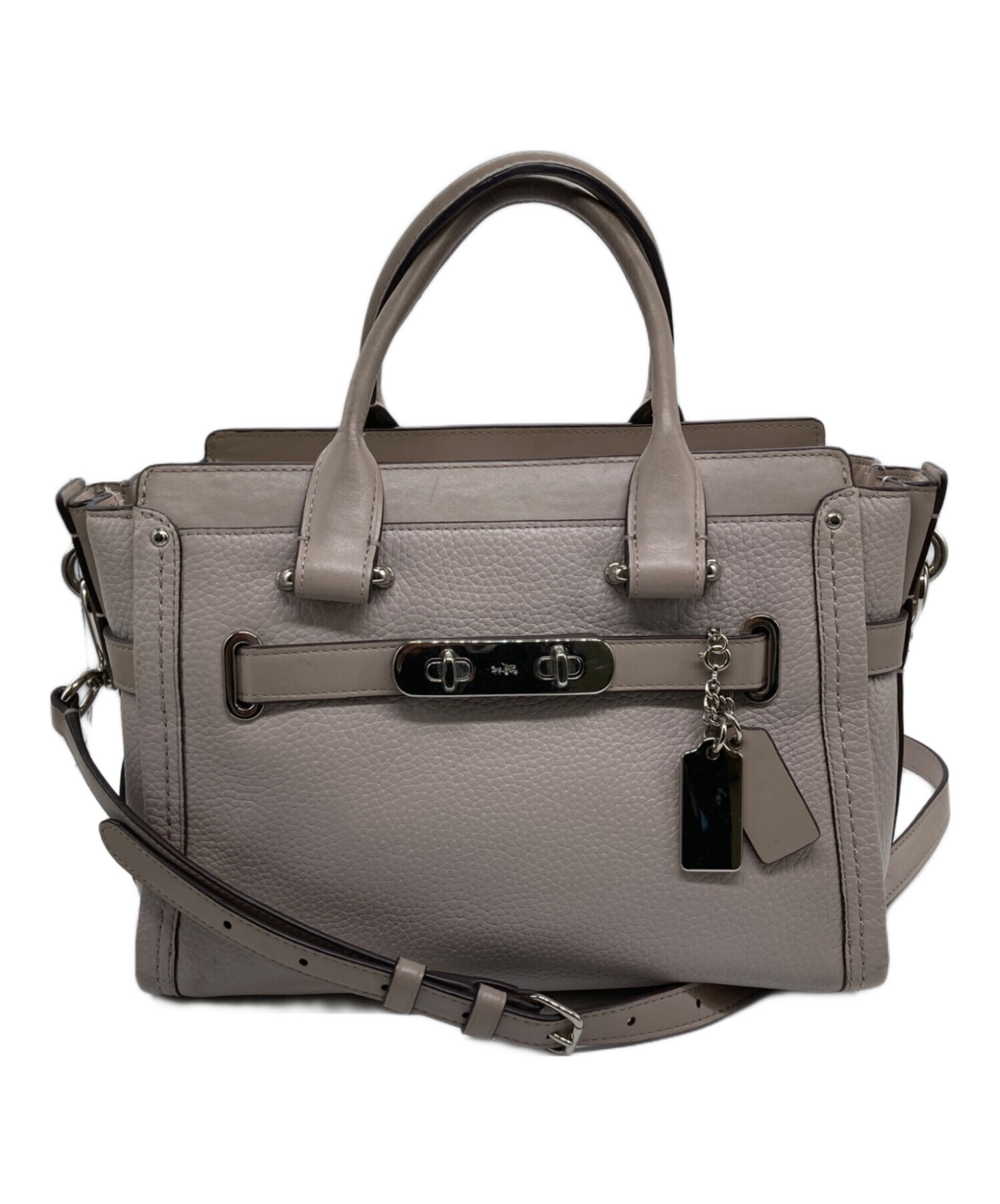 中古・古着通販】COACH (コーチ) 2WAYショルダーバッグ ライトグレー 