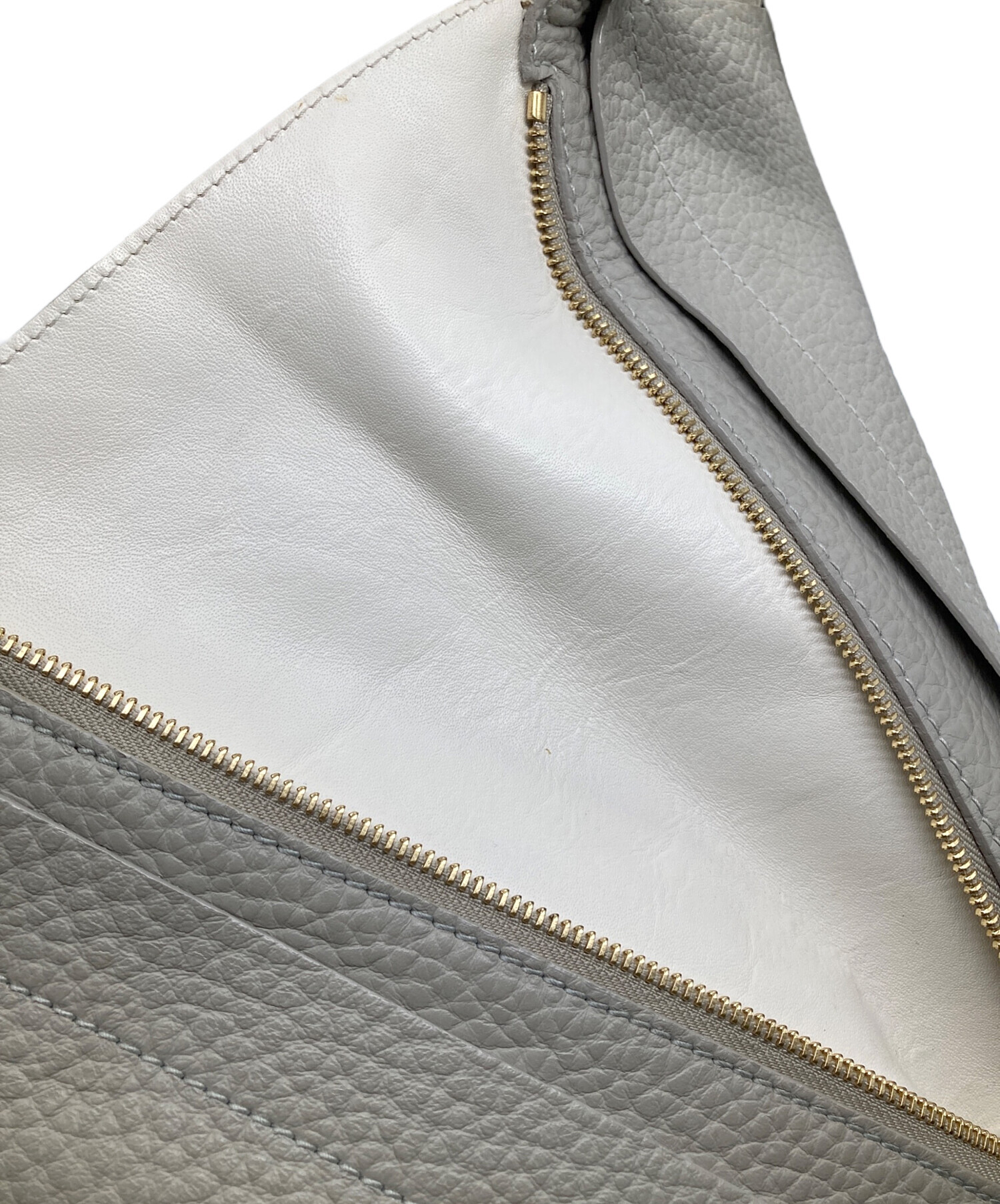 未使用保管品　FURLA METI トートバッグ　肩がけ　ロゴ金具　グレー 中古・古着通販】FURLA (フルラ) トートバッグ グレー｜ブランド・古着