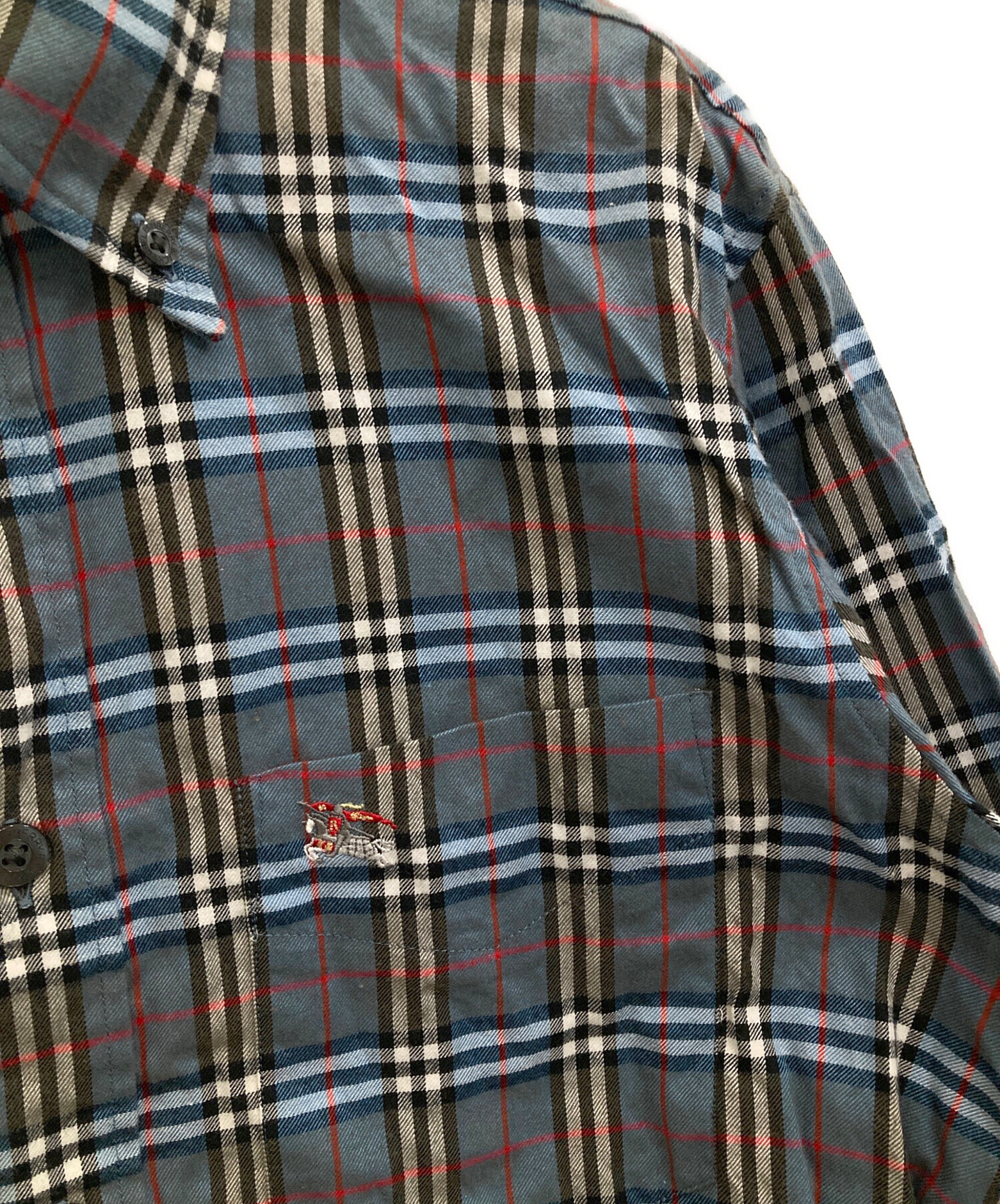 USED★BURBERRY BLACK LABEL バーバリーブラックレーベル★DBR★コーデュロイパンツ★82 BURBERRY BLACK LABEL (バーバリーブラックレーベル) シャツ スカイブルー サイズ:1