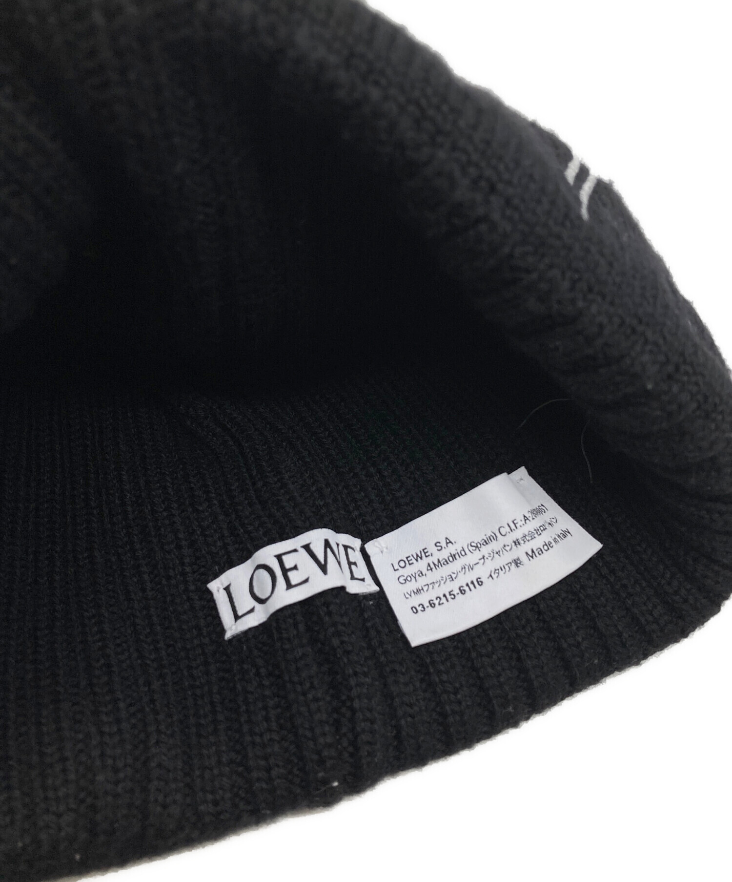 LOEWE ブラック ニット帽 様 LOEWE ブラック ニット帽 ロエベ ビーニー